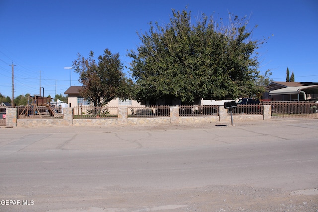 view of yard with a playground