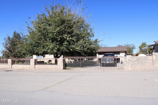 view of obstructed view of property