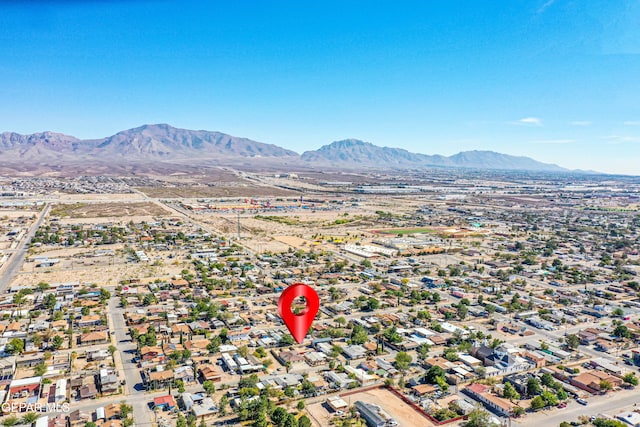 aerial view featuring a mountain view