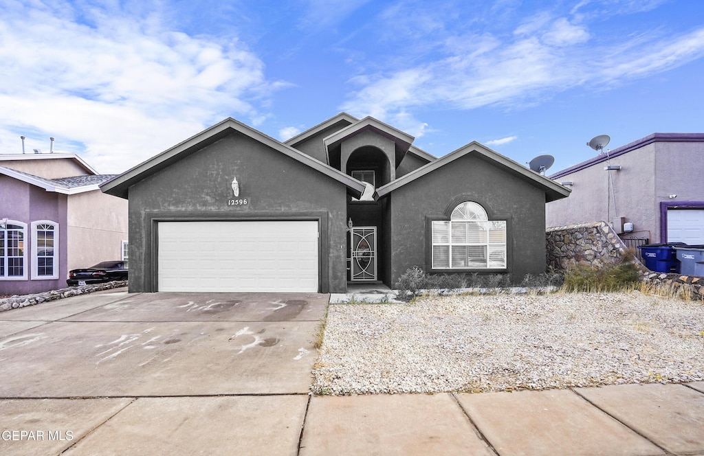 view of property with a garage