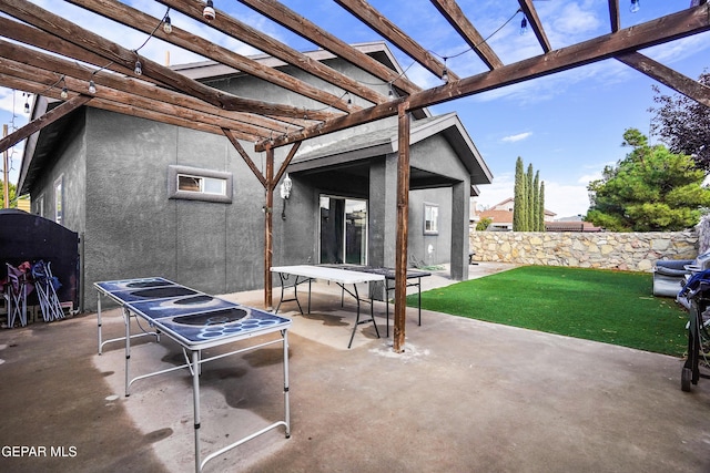 view of patio / terrace with a pergola