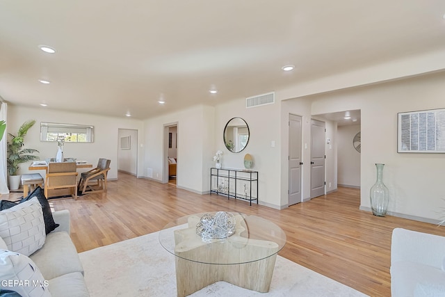 living room featuring hardwood / wood-style floors