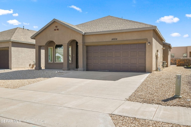 view of front of home featuring a garage