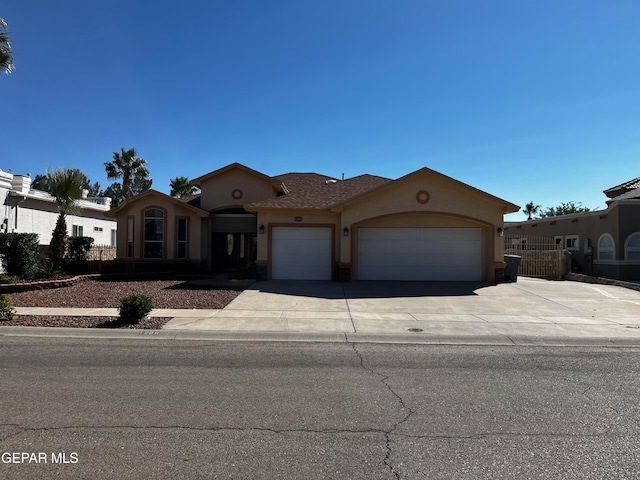 view of front facade with a garage