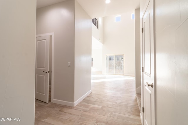 hallway featuring light hardwood / wood-style floors