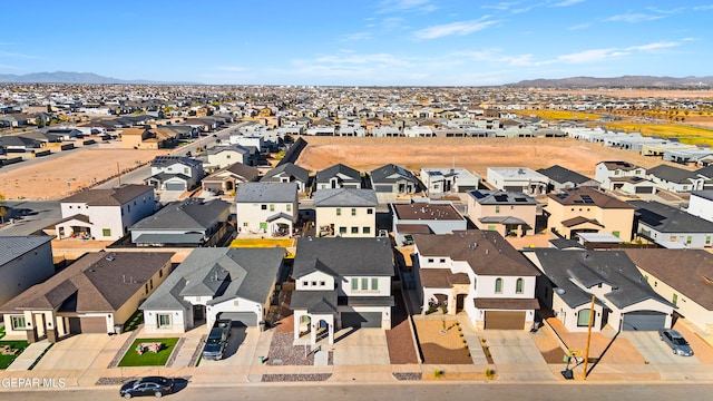 aerial view featuring a mountain view