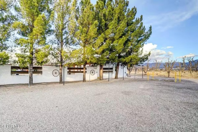 exterior space with a mountain view