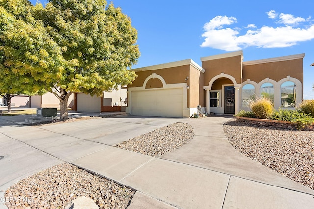 view of front of home featuring a garage