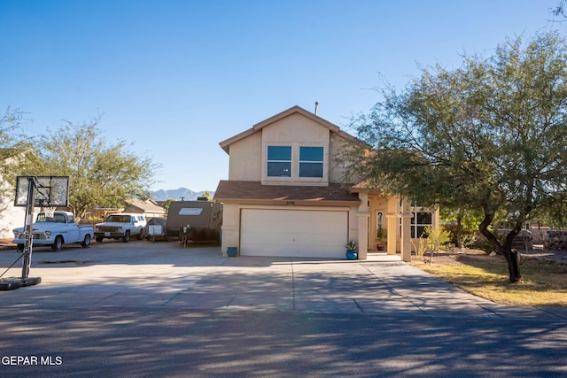 view of front of house featuring a garage