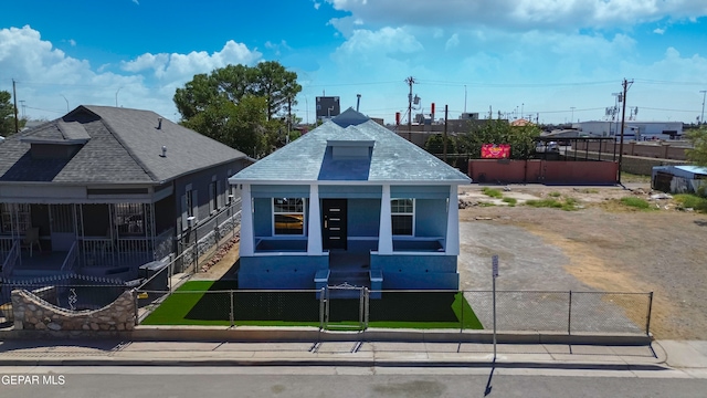 view of front of property with a porch