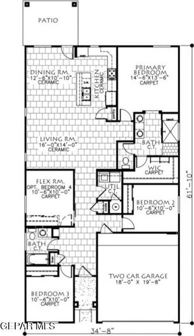 900 Stoke St, El Paso, TX 79928 - room layout