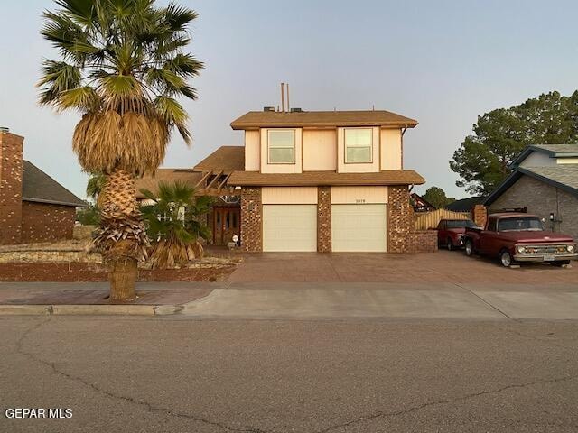 view of front of home featuring a garage