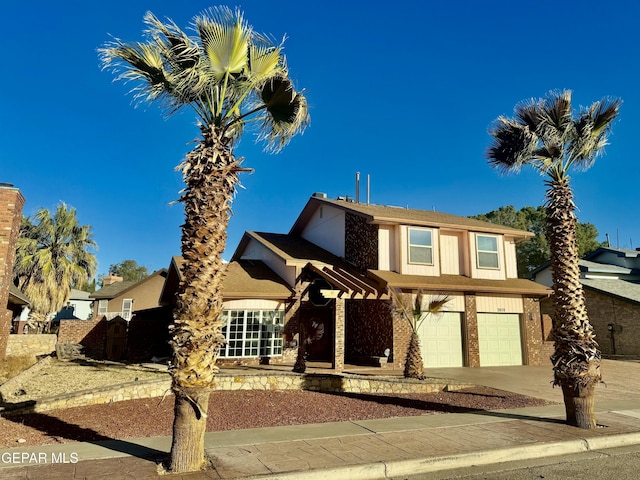 view of front of house featuring a garage