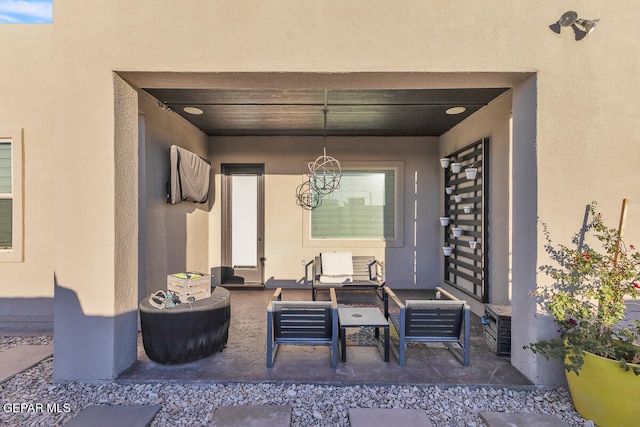 view of patio with outdoor lounge area