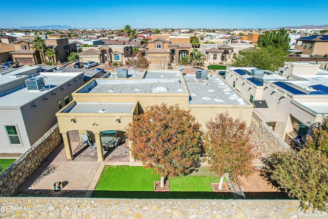 aerial view featuring a mountain view