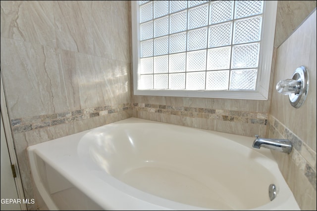 bathroom with a bathing tub