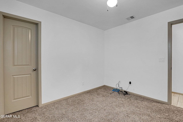 view of carpeted empty room