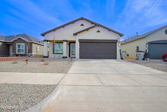 view of front of house featuring a garage