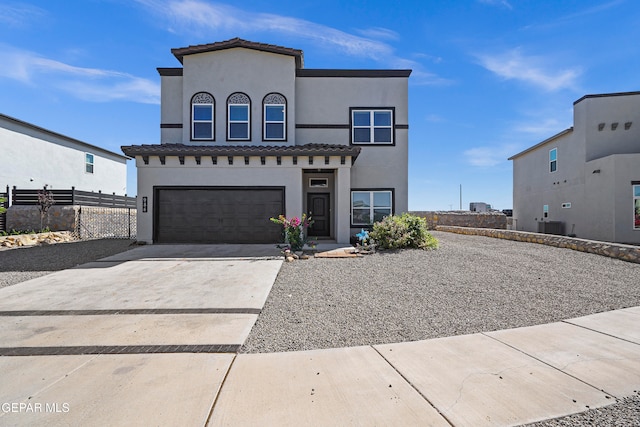 view of front facade featuring a garage