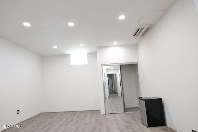 empty room featuring light wood-type flooring