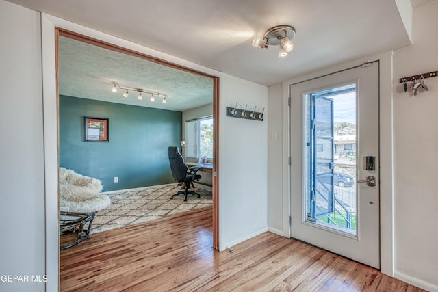 entryway with light wood-type flooring