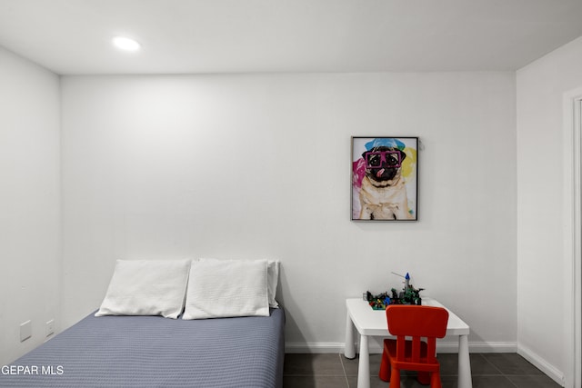 view of tiled bedroom