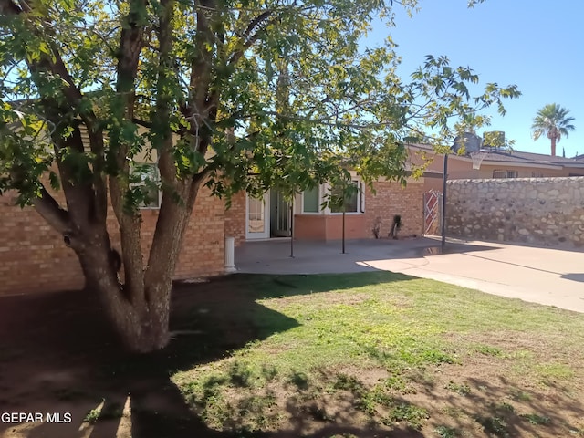 view of yard featuring a patio area