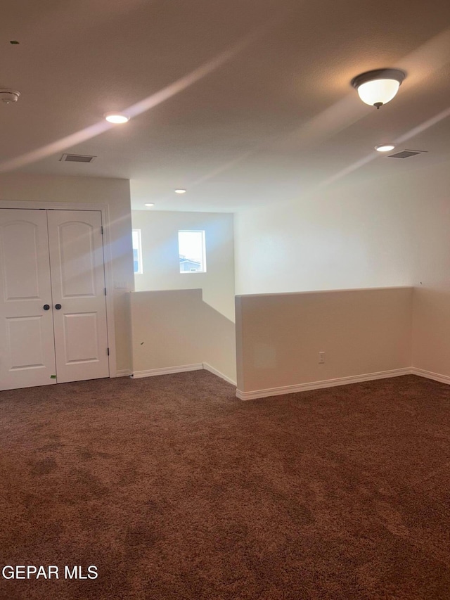 view of carpeted empty room