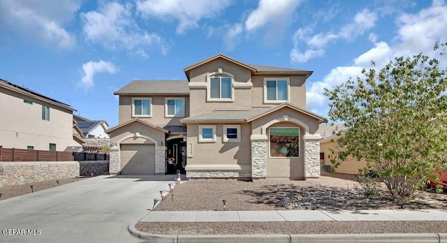 view of front of home featuring a garage