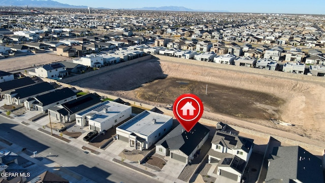 aerial view featuring a mountain view