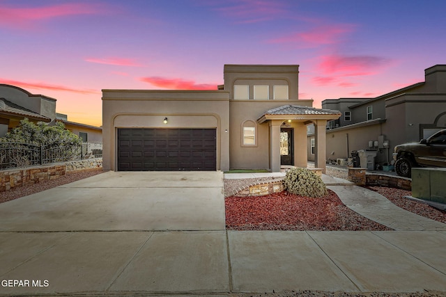 view of front facade with a garage