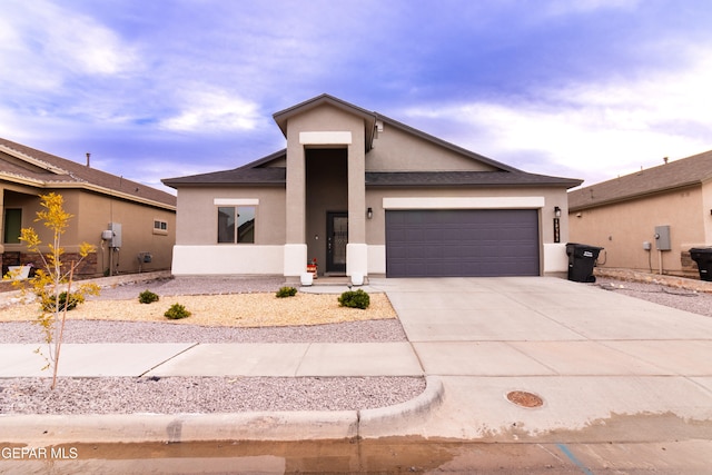 view of front of house featuring a garage