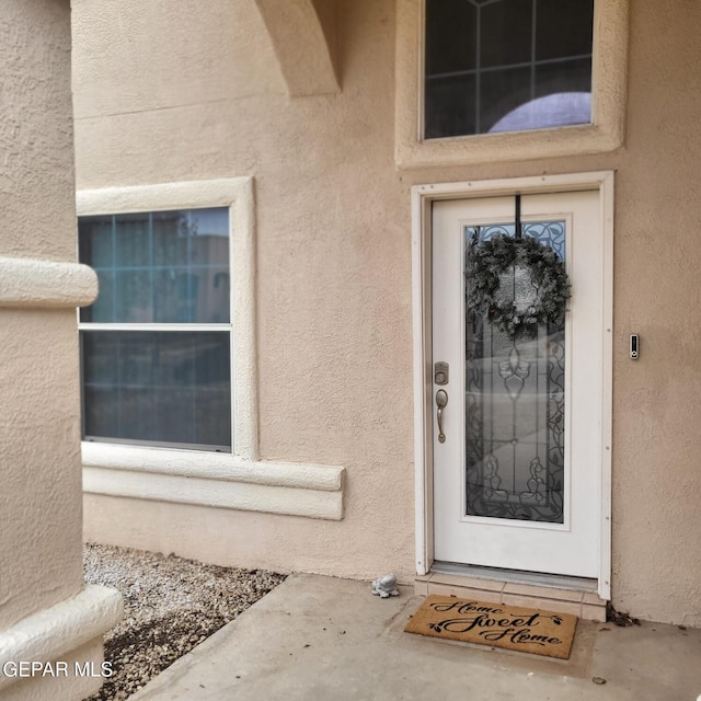 view of doorway to property