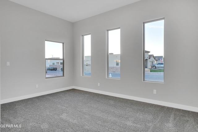 unfurnished room with carpet floors