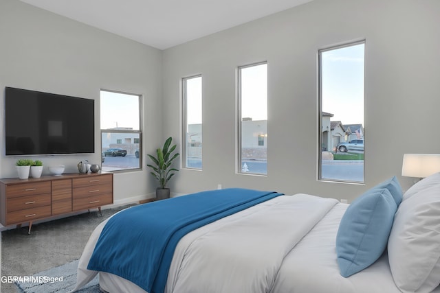 bedroom with carpet floors