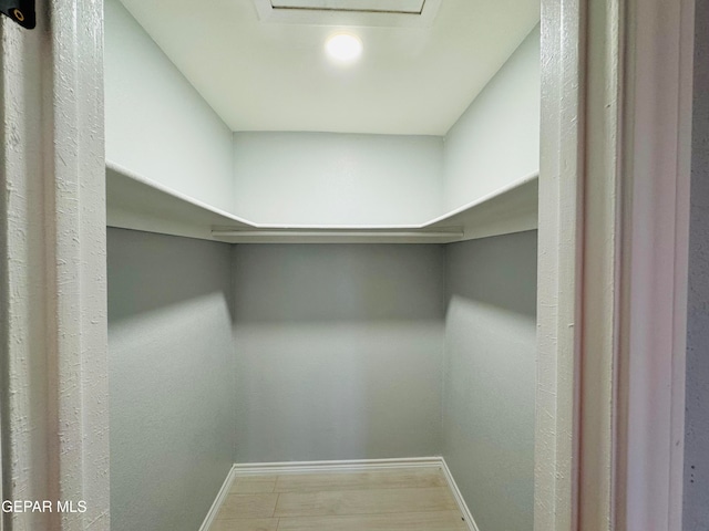 view of walk in closet