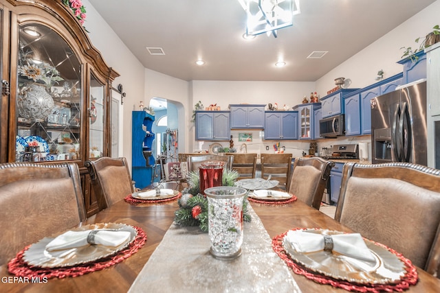 view of dining area