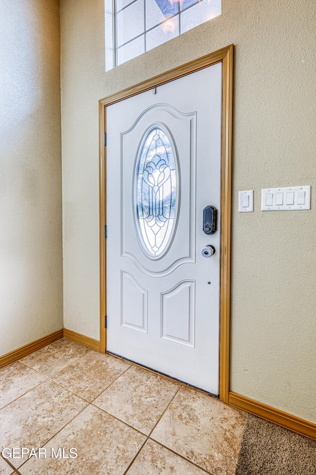 view of tiled entryway