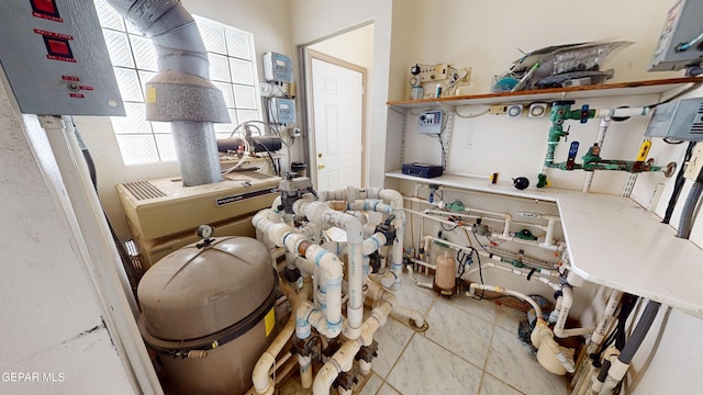 misc room featuring tile patterned floors