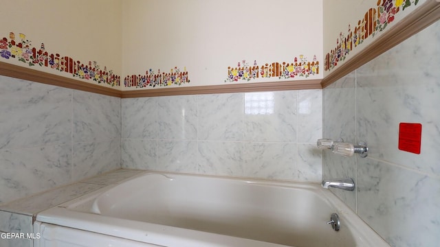 bathroom featuring a bathing tub