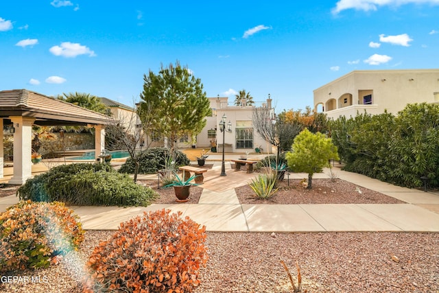 view of community featuring a gazebo