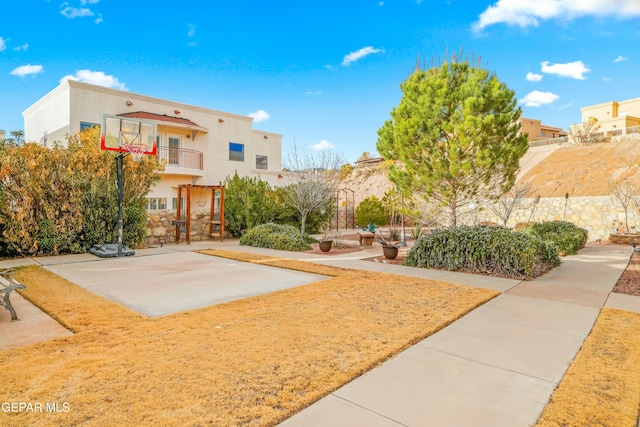 view of basketball court