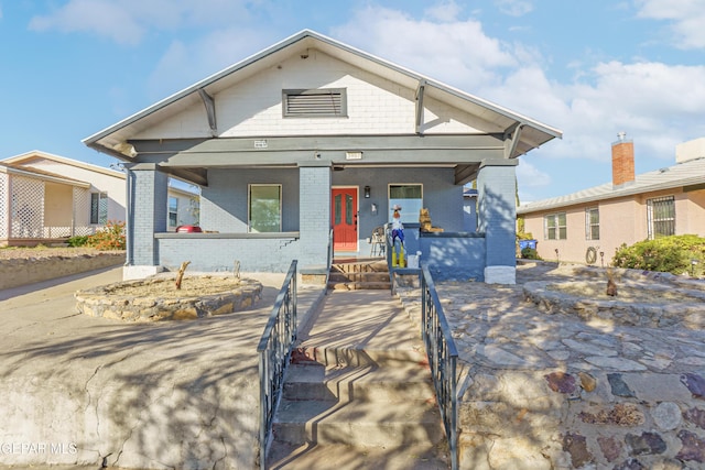 bungalow-style home with covered porch