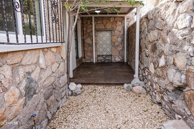 2406 Lebanon Rear, Rear, El Paso, TX 79930 - exterior view of stone siding