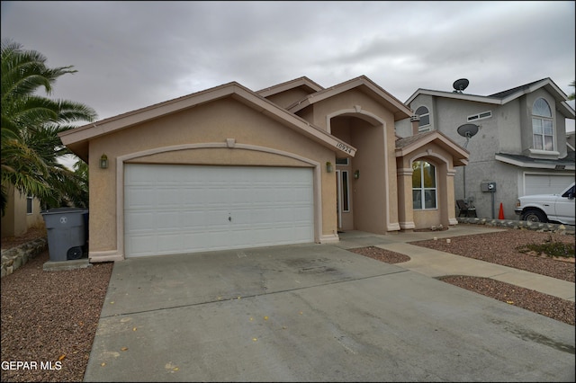 view of front of home featuring a garage