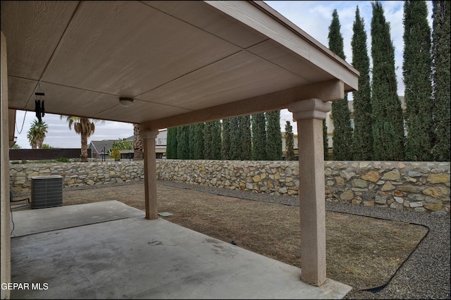 view of patio / terrace featuring central air condition unit