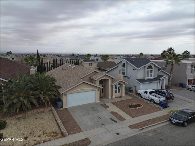 view of front facade featuring a garage