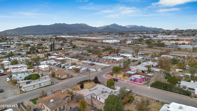 aerial view featuring a mountain view