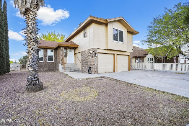 front of property featuring a garage