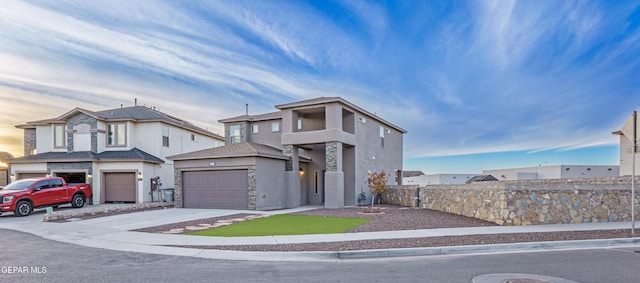 view of front of home featuring a garage